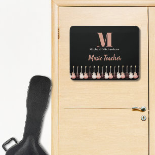 Guitar Music Teacher Personalized Door Sign