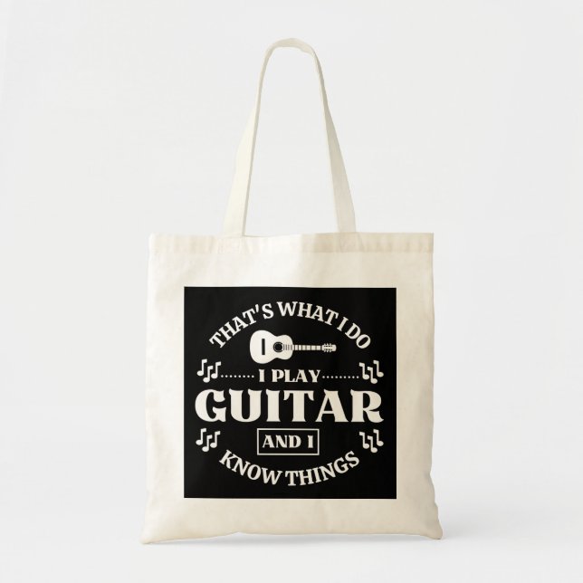 Guitar Music Tote Bag (Front)