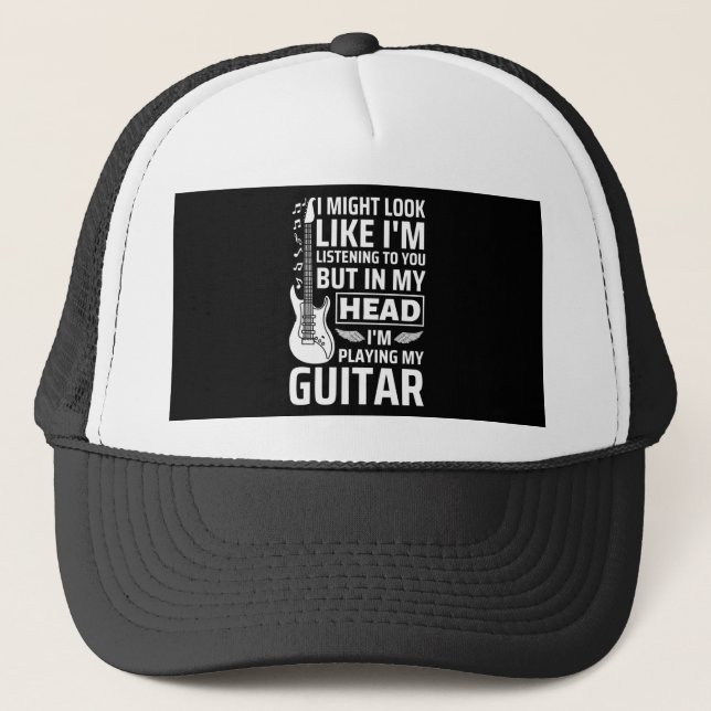 Guitar Music Trucker Hat (Front)