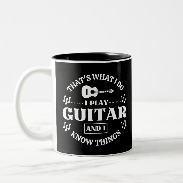 Guitar Music Two-Tone Coffee Mug (Left)