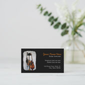 Guitar Musical Instrument Instructor Business Card (Standing Front)
