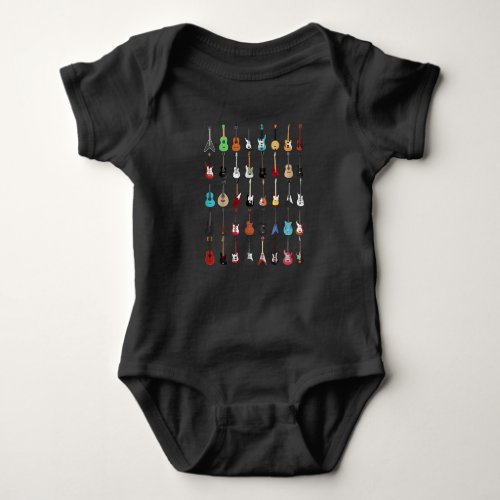 Guitar Musical Instrument Rock and Roll Baby Bodysuit