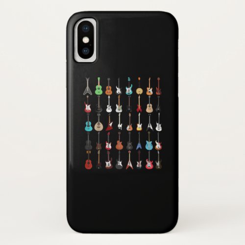 Guitar Musical Instrument Rock and Roll iPhone X Case