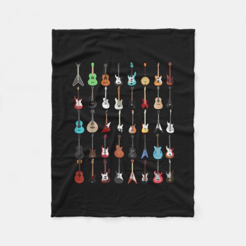 Guitar Musical Instrument Rock and Roll Fleece Blanket