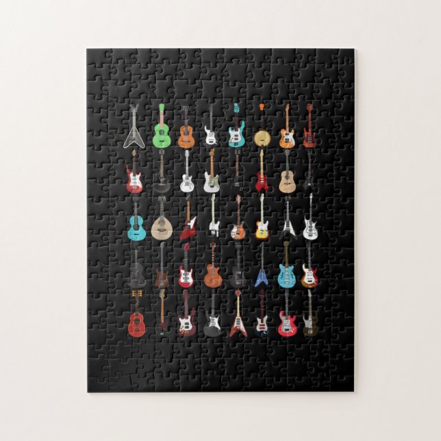 Guitar Musical Instrument Rock and Roll Jigsaw Puzzle (Vertical)