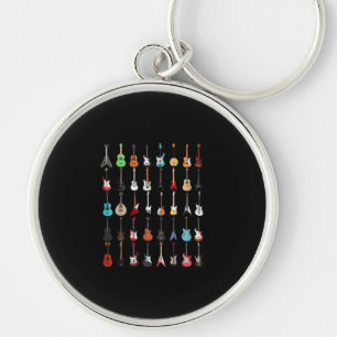 Guitar Musical Instrument Rock and Roll Keychain