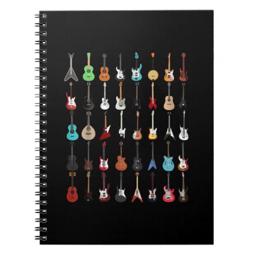 Guitar Musical Instrument Rock and Roll Notebook