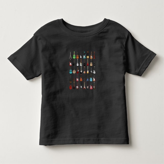 Guitar Musical Instrument Rock and Roll Toddler T-shirt (Front)