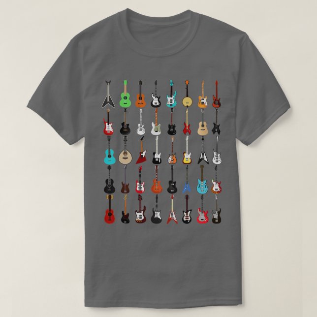 Guitar Musical Instrument  (Rock N Roll Tee)  T-Shirt (Design Front)