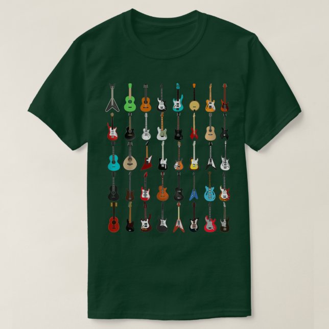 Guitar Musical Instrument  T-Shirt (Design Front)