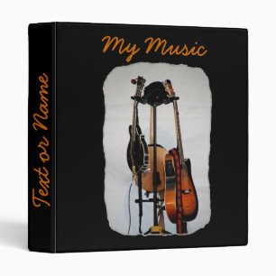 Guitar Musical Instruments 3-Ring Binder