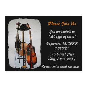 Guitar Musical Instruments Recital Invitations