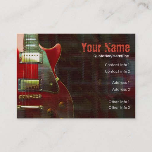 Customizable GUITAR Musicalia Business Card