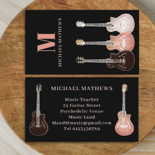 Guitar Musician and Music Teacher Business Card