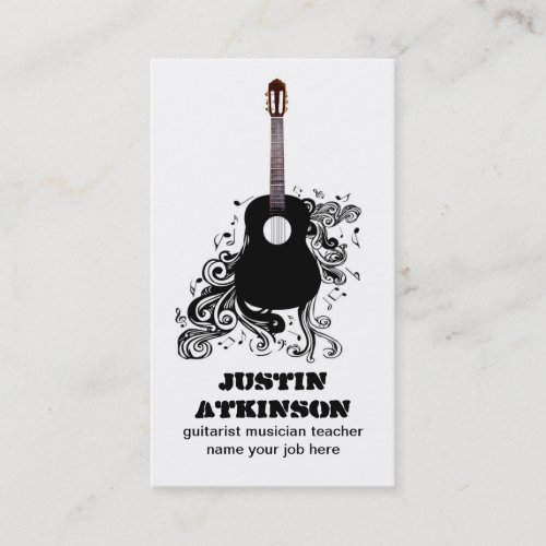 guitar musician business card