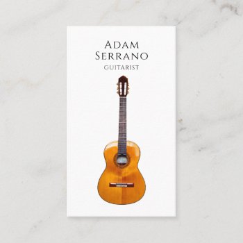 Guitar Musician Business Card by PersonOfInterest at Zazzle