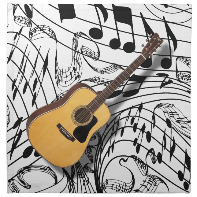 GUITAR- NAPKIN- CLOTH NAPKIN (Front)