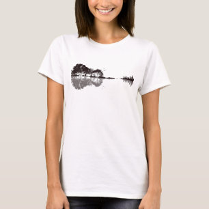 Guitar nature trees birds T-Shirt