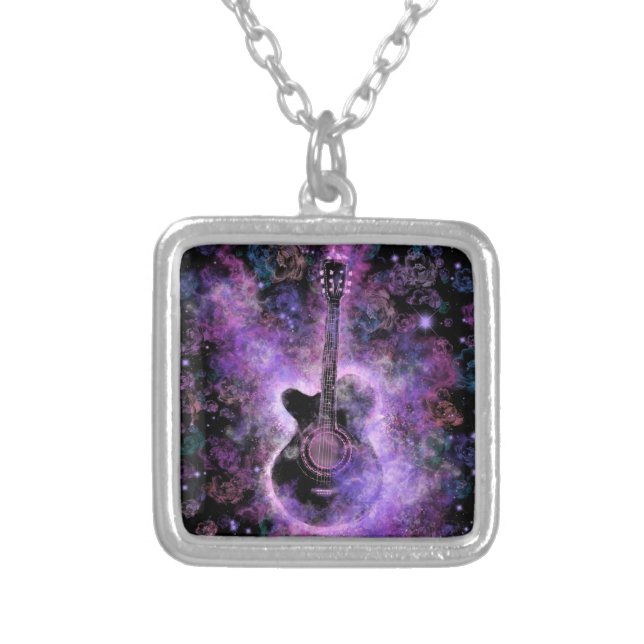 Guitar Necklace Musical Gift (Front)