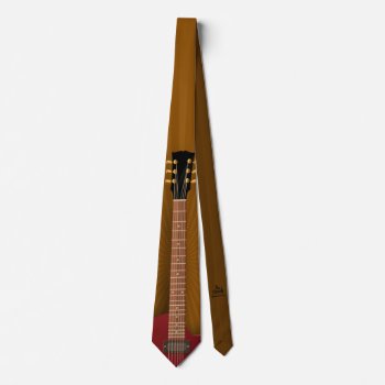 Guitar Necktie Music-themed Design Version 2 by MyBindery at Zazzle