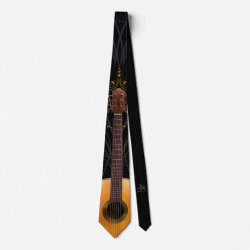 Guitar Necktie Music_Themed Design Version 4
