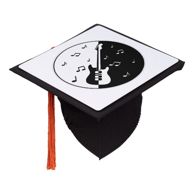 Guitar Night Graduation Cap Topper (Angled)