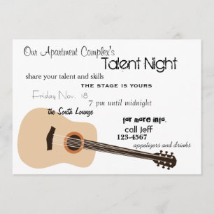Guitar Night Invitation