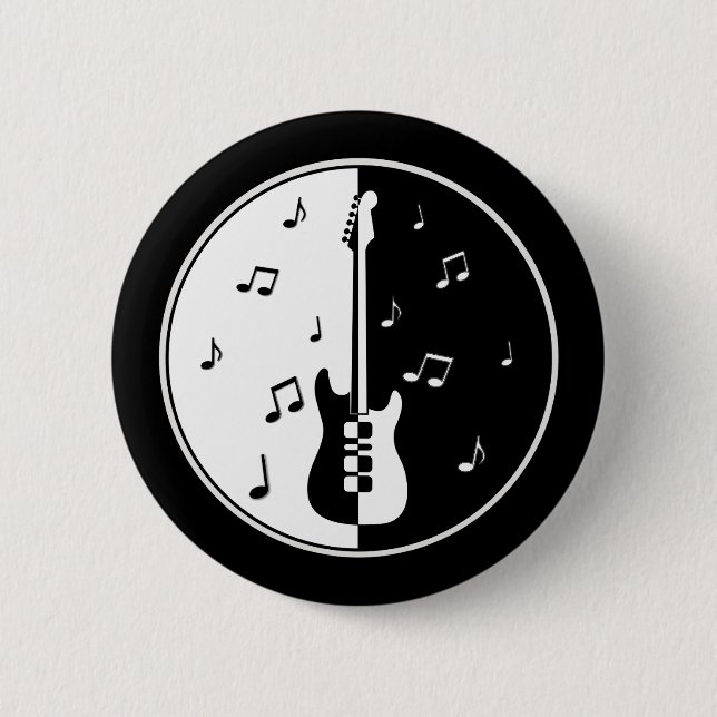 Guitar Night Pinback Button (Front)