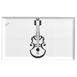 Guitar notation place card holder