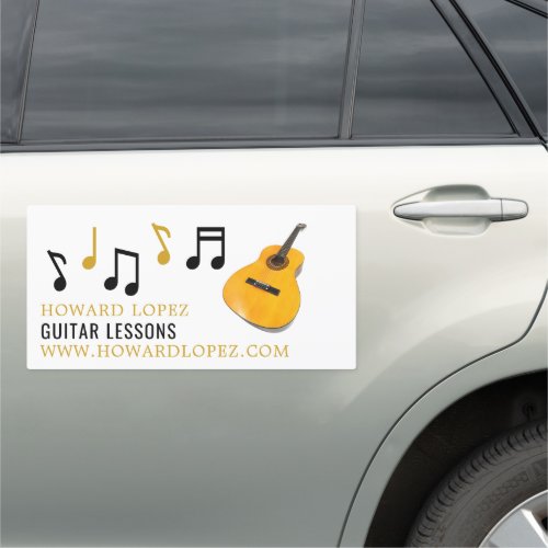 Guitar Notes Guitarist Professional Musician Car Magnet