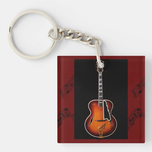 "Guitar Notes" Keychain (Front)