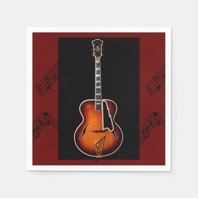 "Guitar Notes" Napkins (Front)