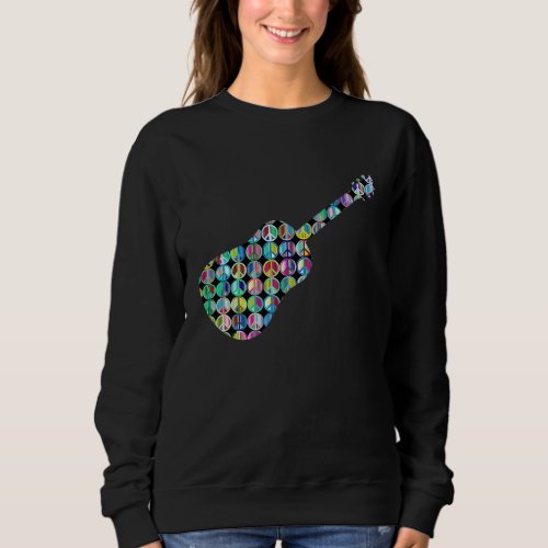 Guitar of Peace Signs Sweatshirt