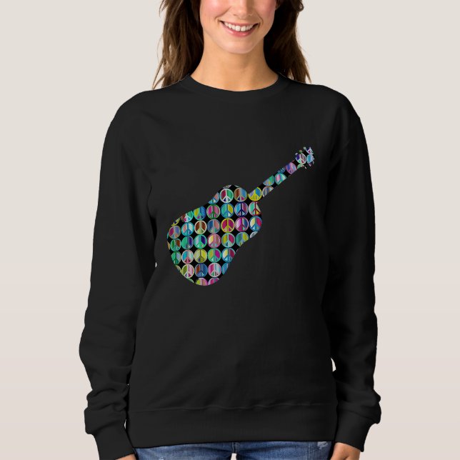 Guitar of Peace Signs Sweatshirt (Front)
