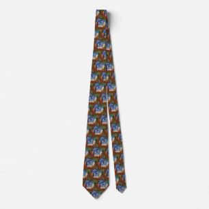 Guitar on a table by Juan Gris Neck Tie
