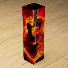 Guitar on Fire Celebration Wine Gift Box
