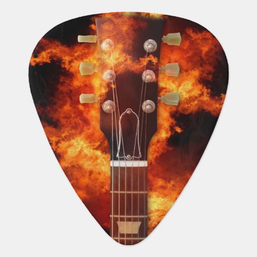 Guitar on Fire Guitar Pick