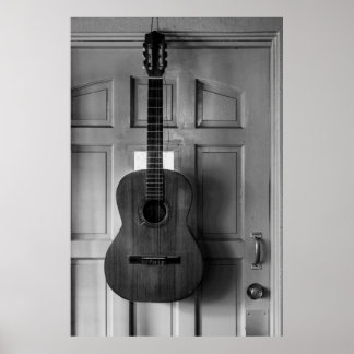 Guitar on the door poster
