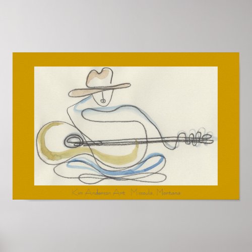 Guitar Oneliner Poster