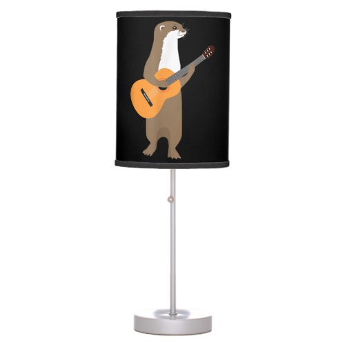 Guitar Otter  Animal Kids Guitarist  Art Out Table Lamp