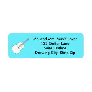 Guitar Outline Drawing Address Labels