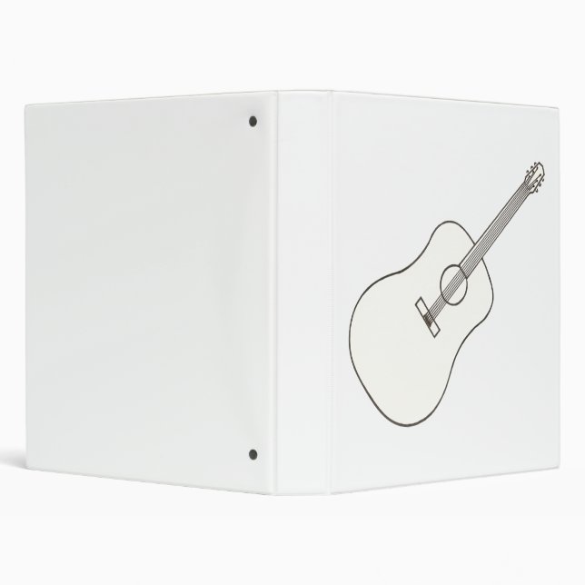 Guitar Outline Drawing School Binders (Background)