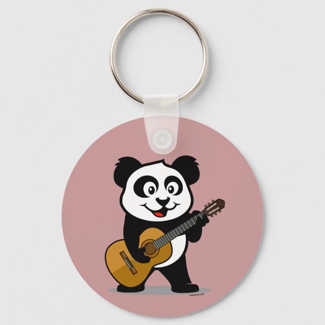 Guitar Panda Keychain (Front)