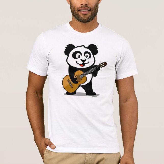 Guitar Panda (light shirts) T-Shirt (Front)