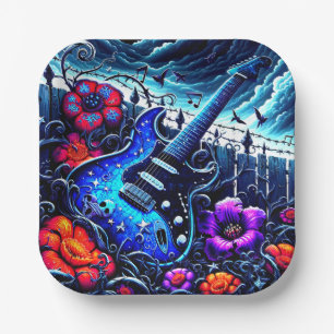 Guitar Paper Plates