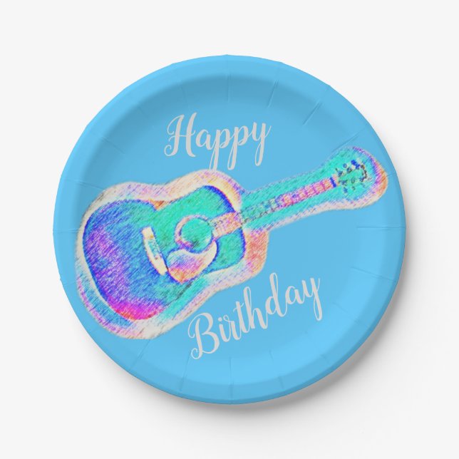 GUITAR PAPER PLATES (Front)