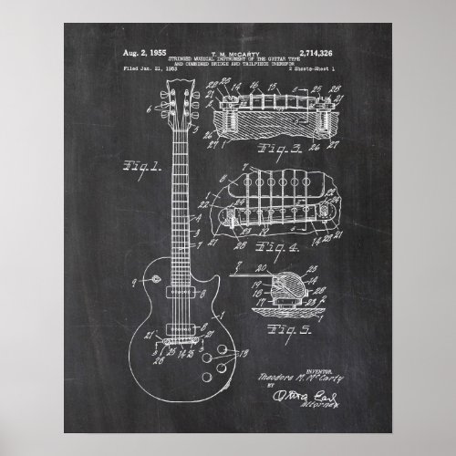 Guitar Patent Poster