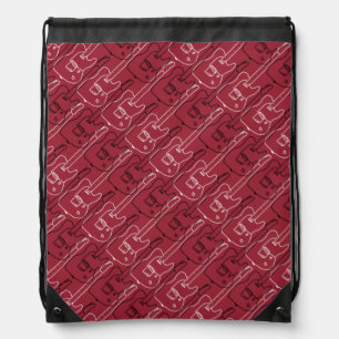 guitar pattern drawstring bag