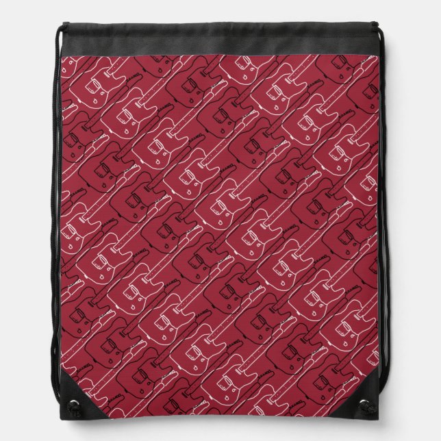guitar pattern drawstring bag (Front)