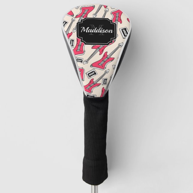 Guitar Pattern Golf Head Cover (Front)